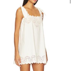 Stone cold fox Shay White Eyelet mini Dress xs